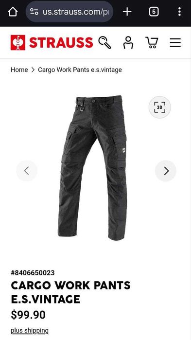 Штани Карго Робочі Engelbert Strauss cargo e.s vintage Чол 38х32 Eu 54
