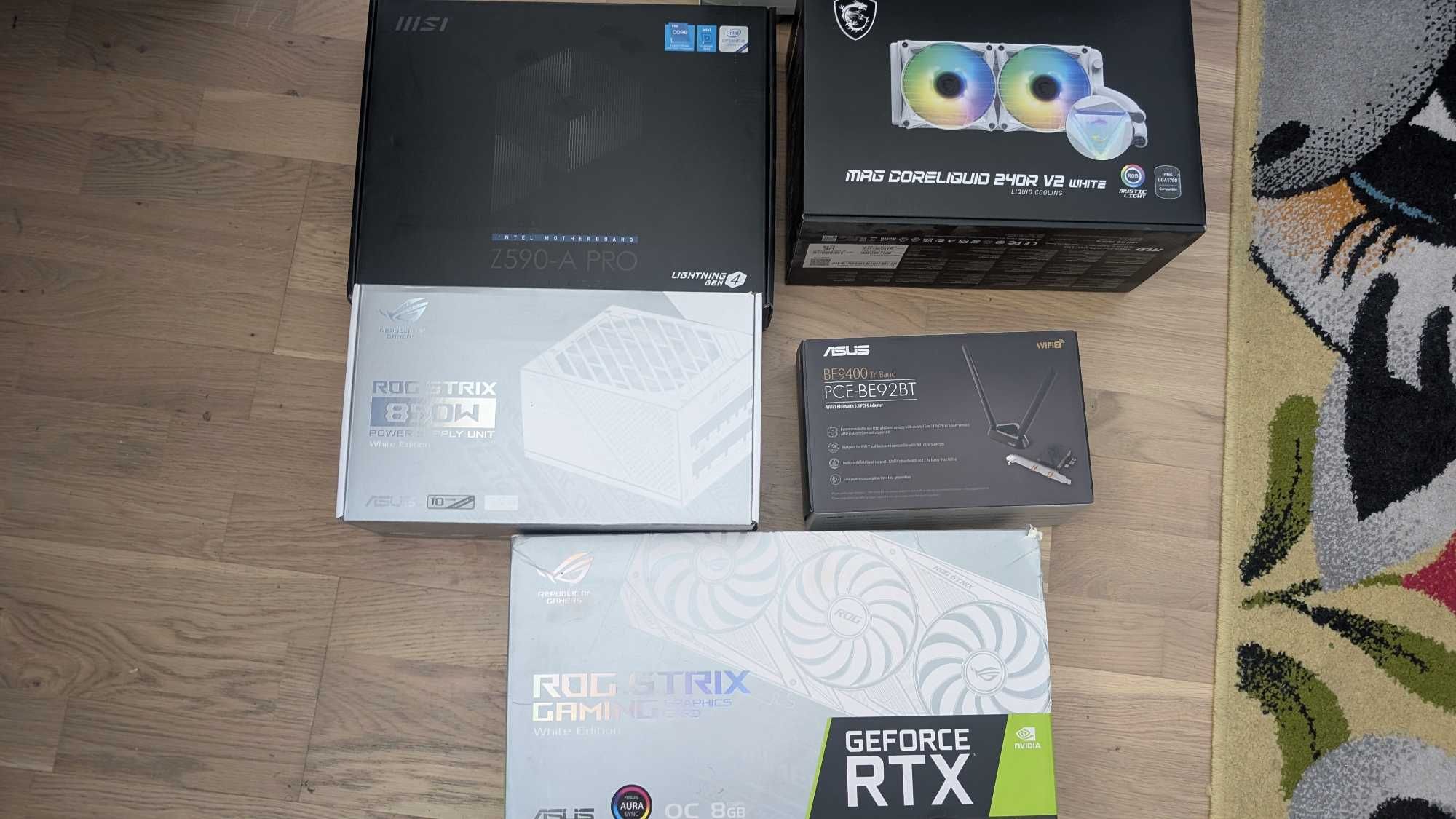 Komputer Intel i5 1140 MSI z590 32GB RAM Rog Strix 850W RTX3070 Wifi 7
