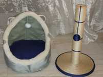 Casinha para gatos e arranhador