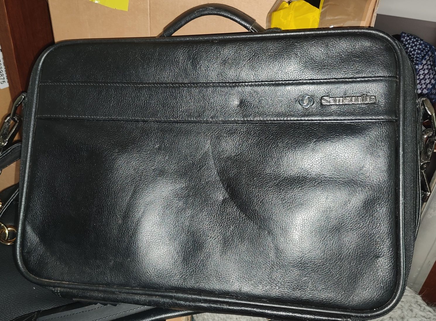 Skórzana torba na laptopa Samsonite