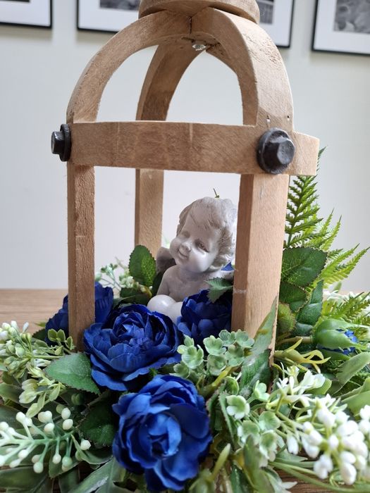 Stroik dziecięcy dekoracja na cmentarz latarnia lampion