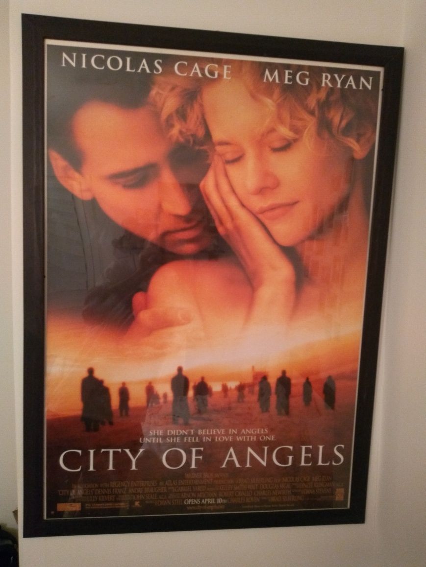 Plakat filmowy Miasto Aniołów baner kinowy City of Angela Cage Ryan