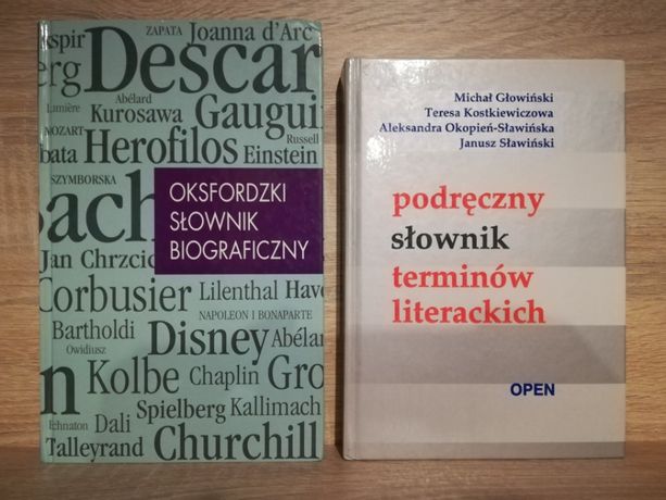 Słownik terminów literackich, słownik biograficzny