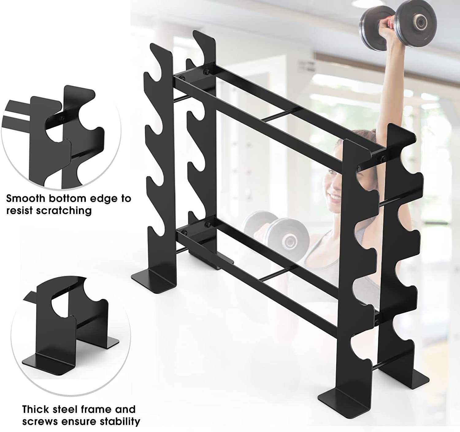 Prateleira de armazenamento para halteres, musculação