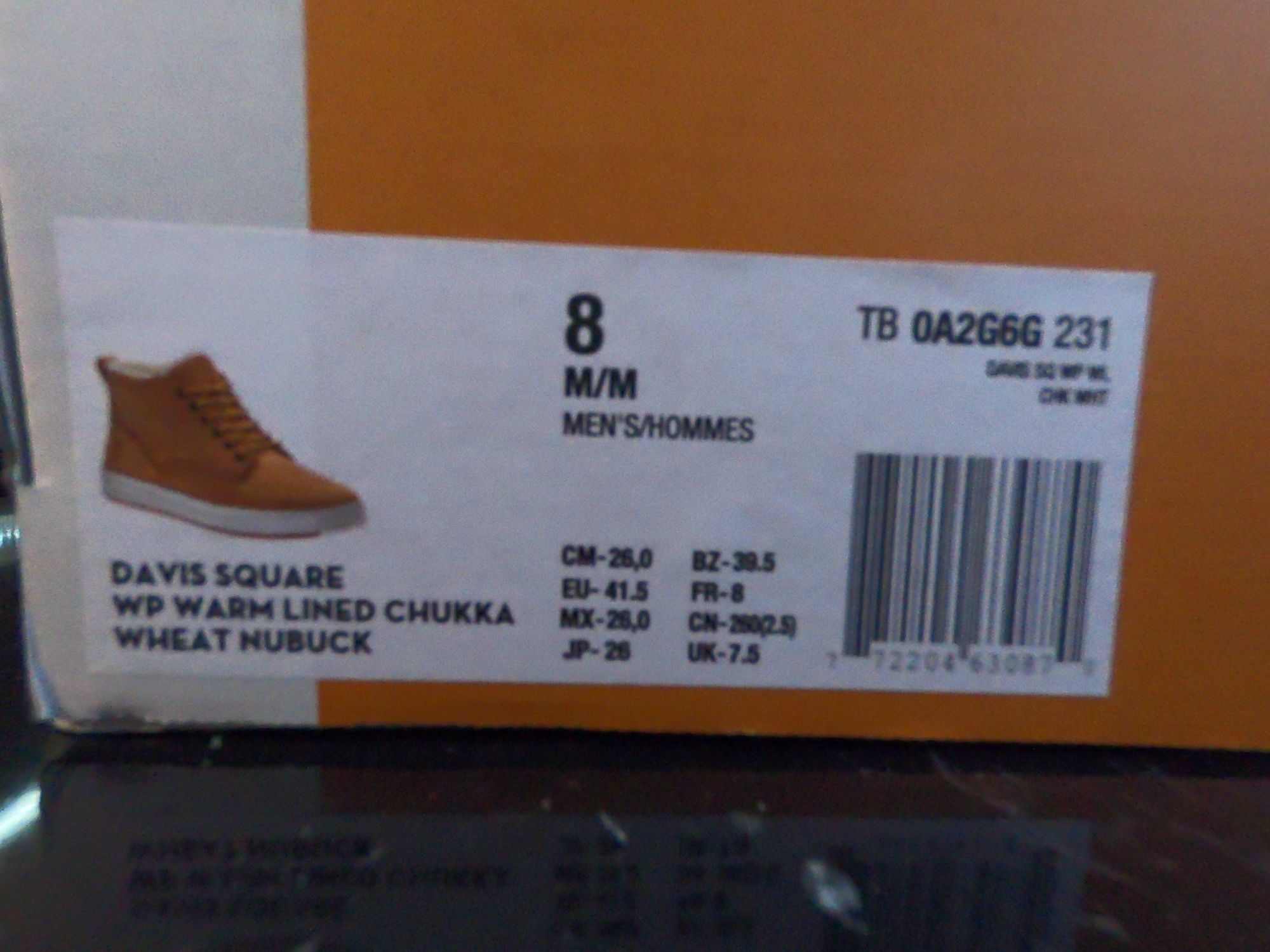 Оригінал! Зимові Черевики Timberland Davis Square Warm Lined Chukka