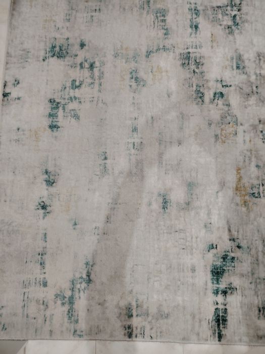 Tapete Abstrato Prado em tons de verde e cinzento 160 x 230 cm