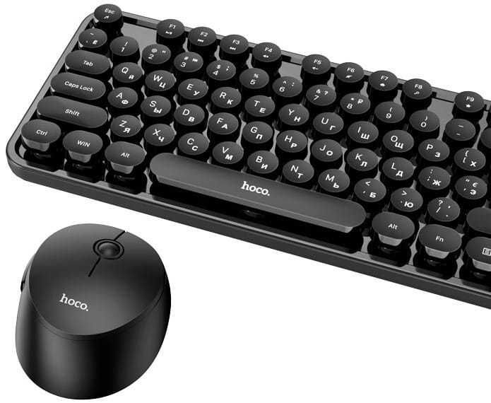 Клавіатура + Мишка Hoco DI25 PALLADIS 2.4G Wireless Black
