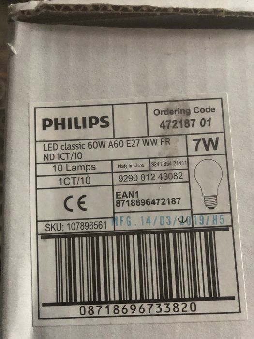 Caixas de Lampadas Led 7 e 8 watss