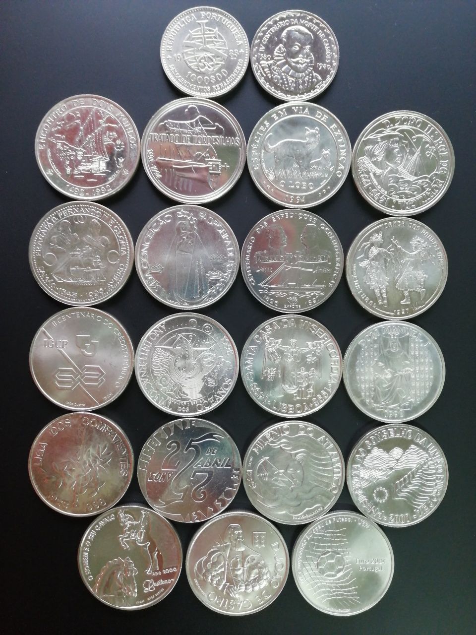 Moedas de 1000 escudos em prata