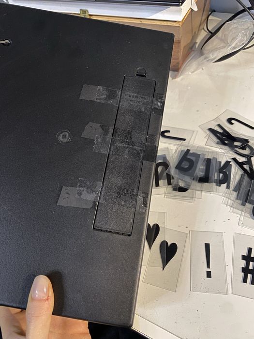 Tablica ekran podświetlana z literami