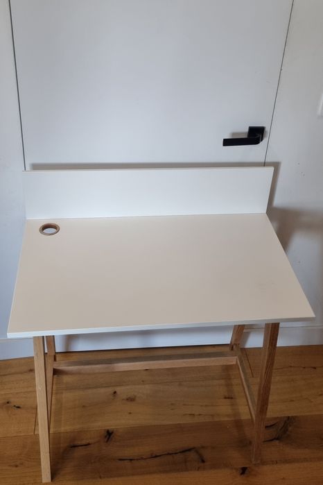 Biurko Ragaba Luka białe dąb 85x50 małe