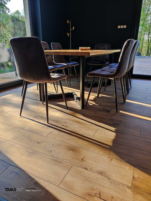 Stół dębowy z litego drewna loft rozkładany typ L Producent