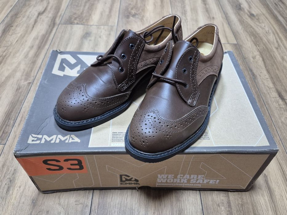 Emma Safety Napoli buty robocze skórzane eleganckie 39 brąz