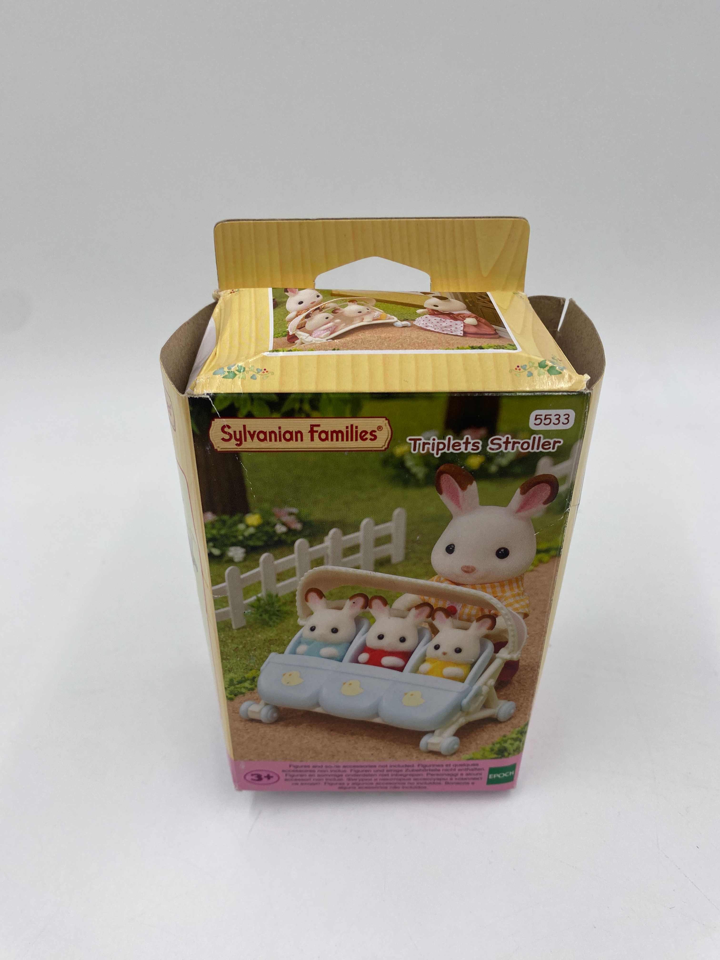 Wózek EPOCH Triplet Sylvanian Families Spacerówka dla trojaczków