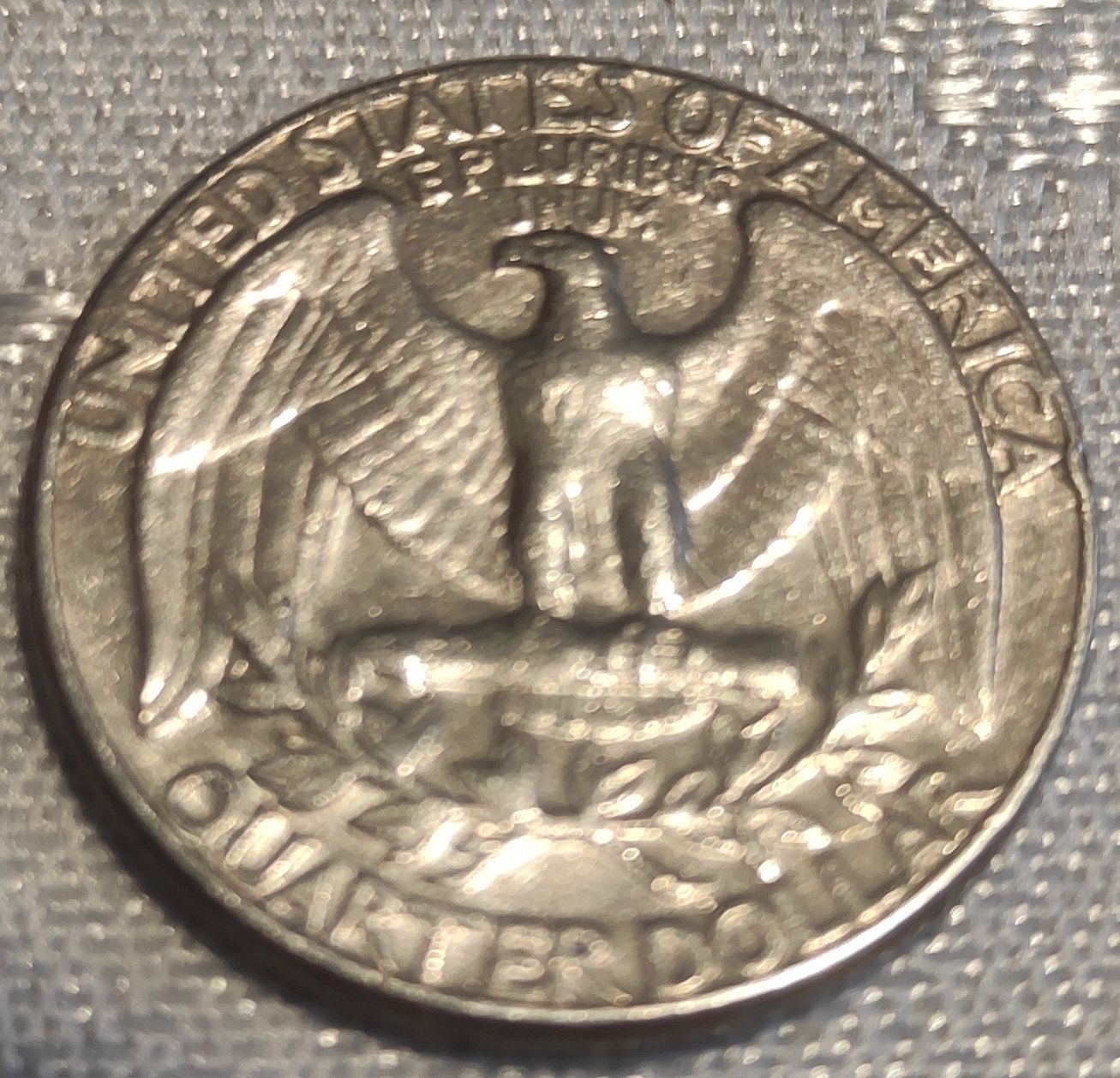 Moneta kolekcjonerska destrukt ćwierć dolara z 1974r