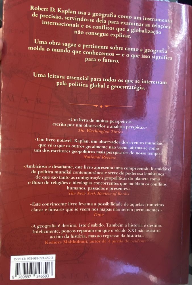 Livro Vingança da Geografia de Robert D. Kaplan