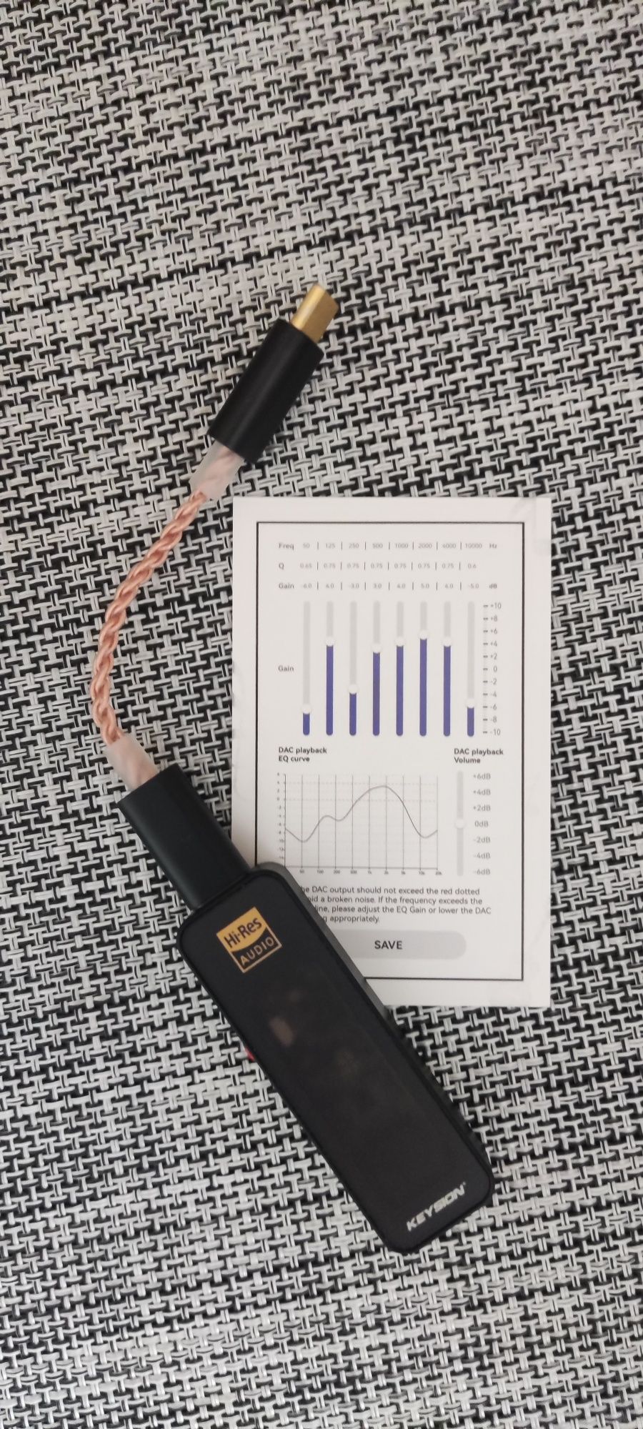 Портативний USB HFI ЦАП KEYSION CS43198 KSHF-01(EQ)