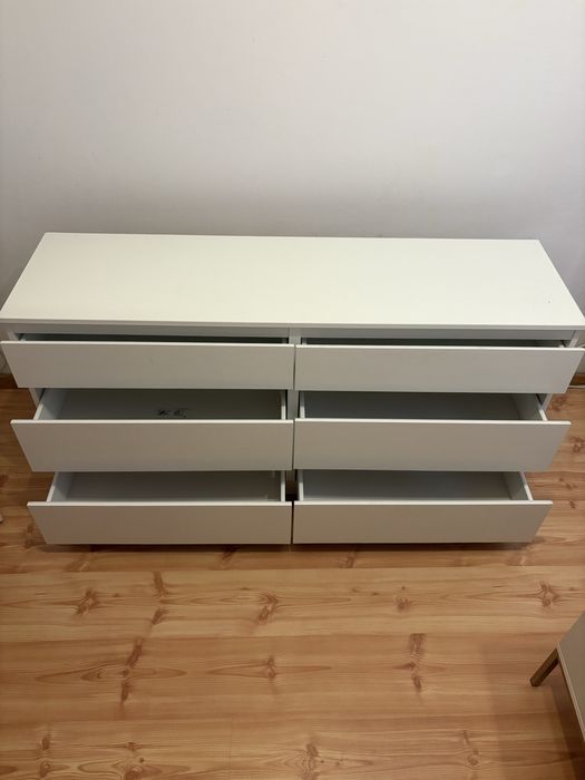 Komoda 6szuflad biala Ikea