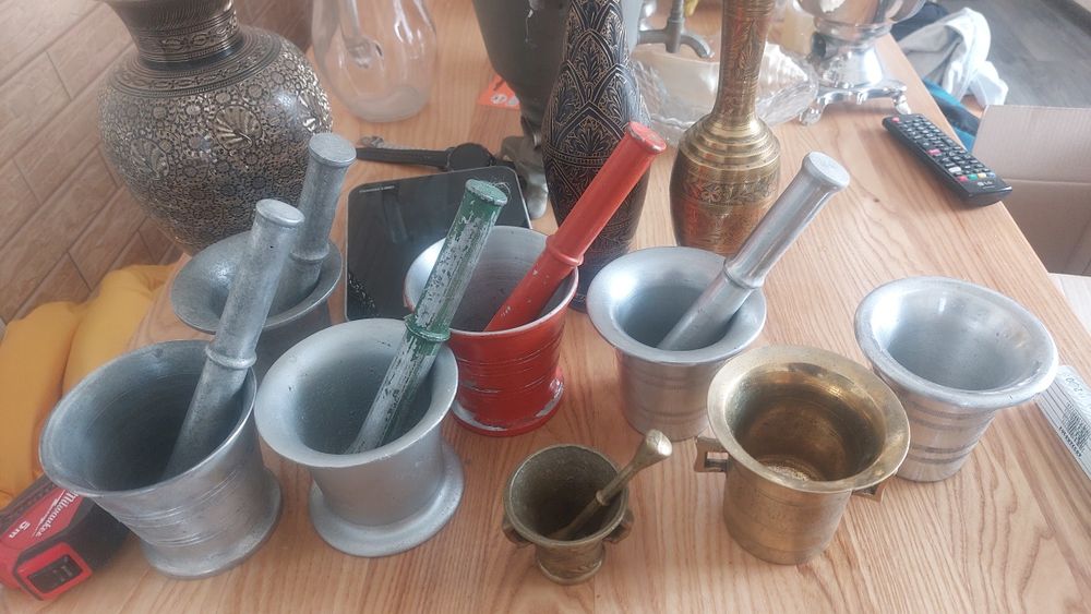 Ступка алюминиевая с пестиком в идеальном состоянии