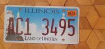 Illinois tablica rejestracyjna USA oryginal