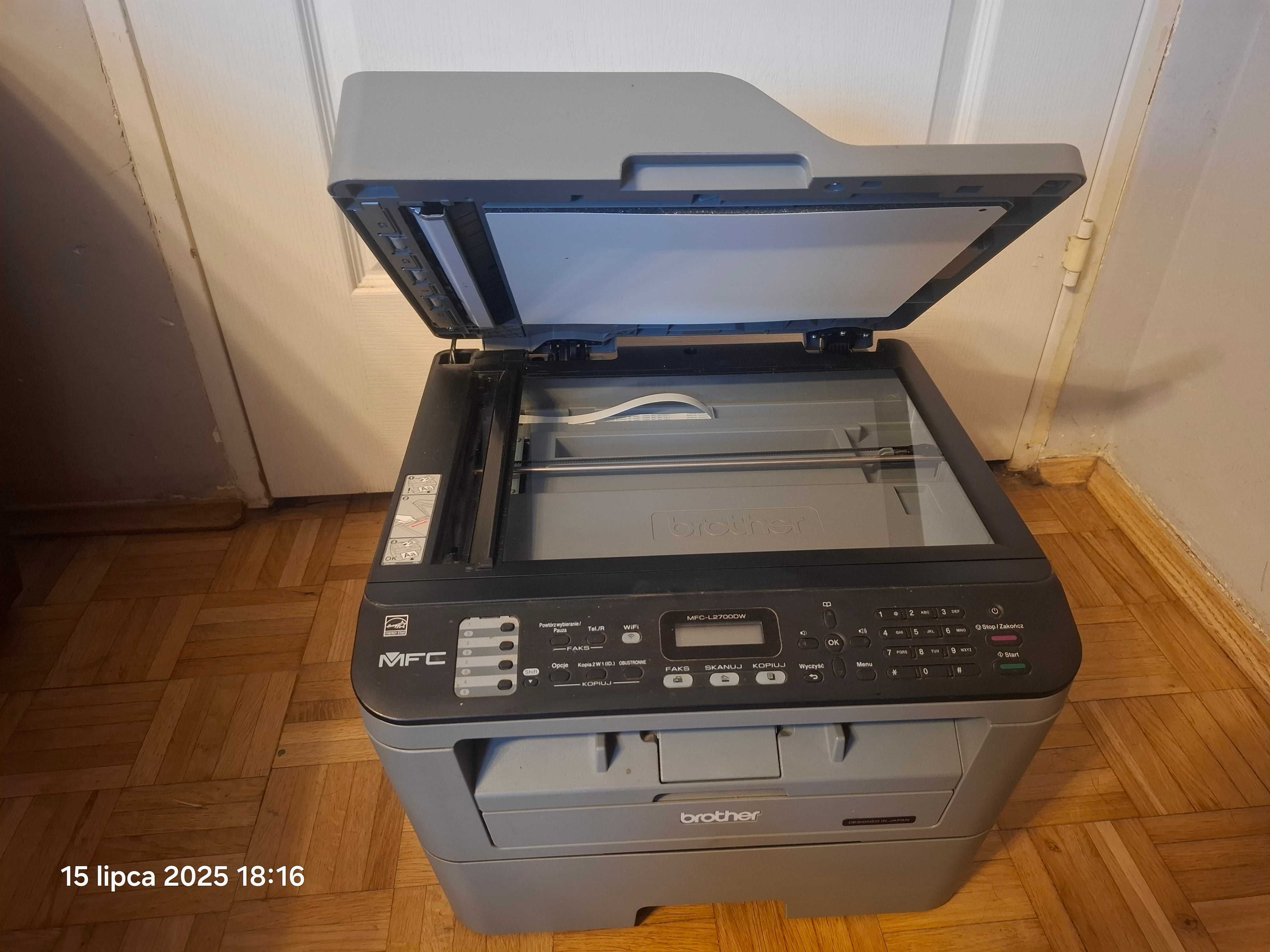 Drukarka Brother MFC-L2700DW Wi-Fi + nowy toner
