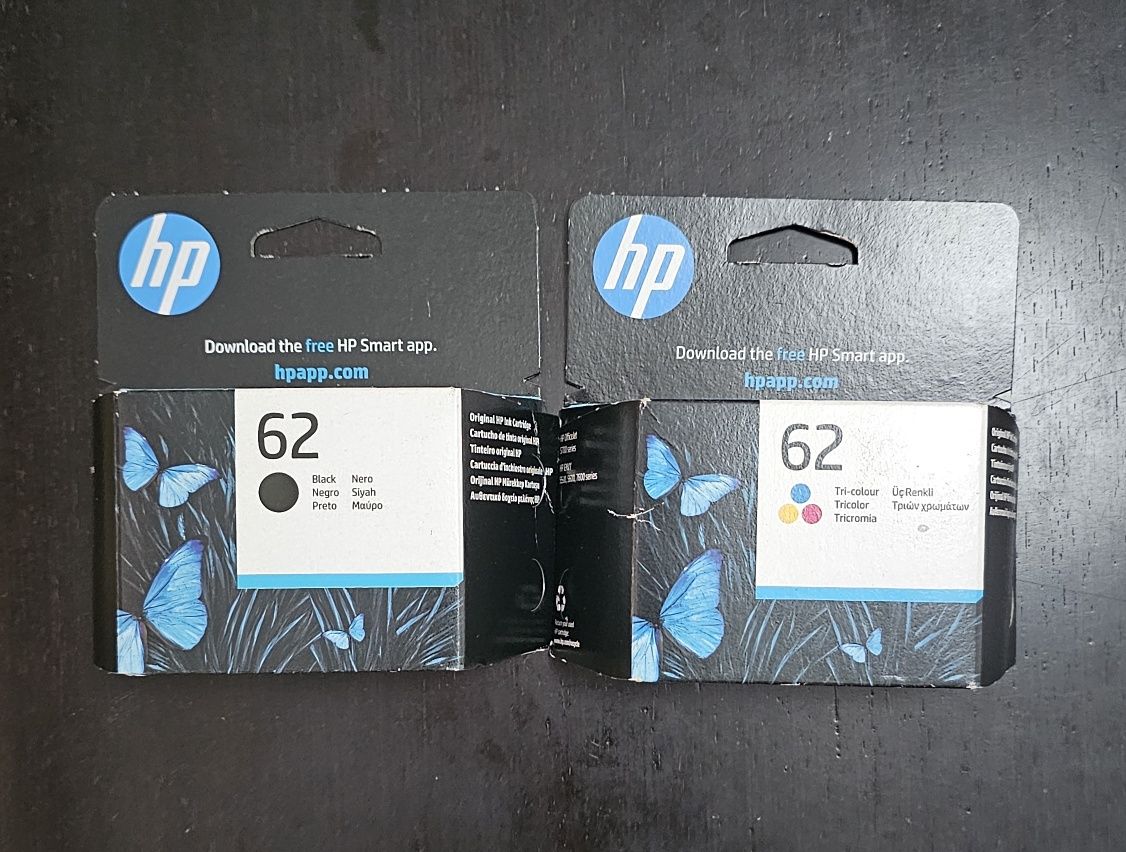Tinteiros HP 62  (preto e Tricolor] novos