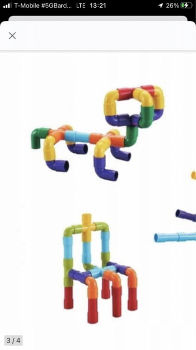 Klocki konstrukcyjne rury wodne złączki 90elem.