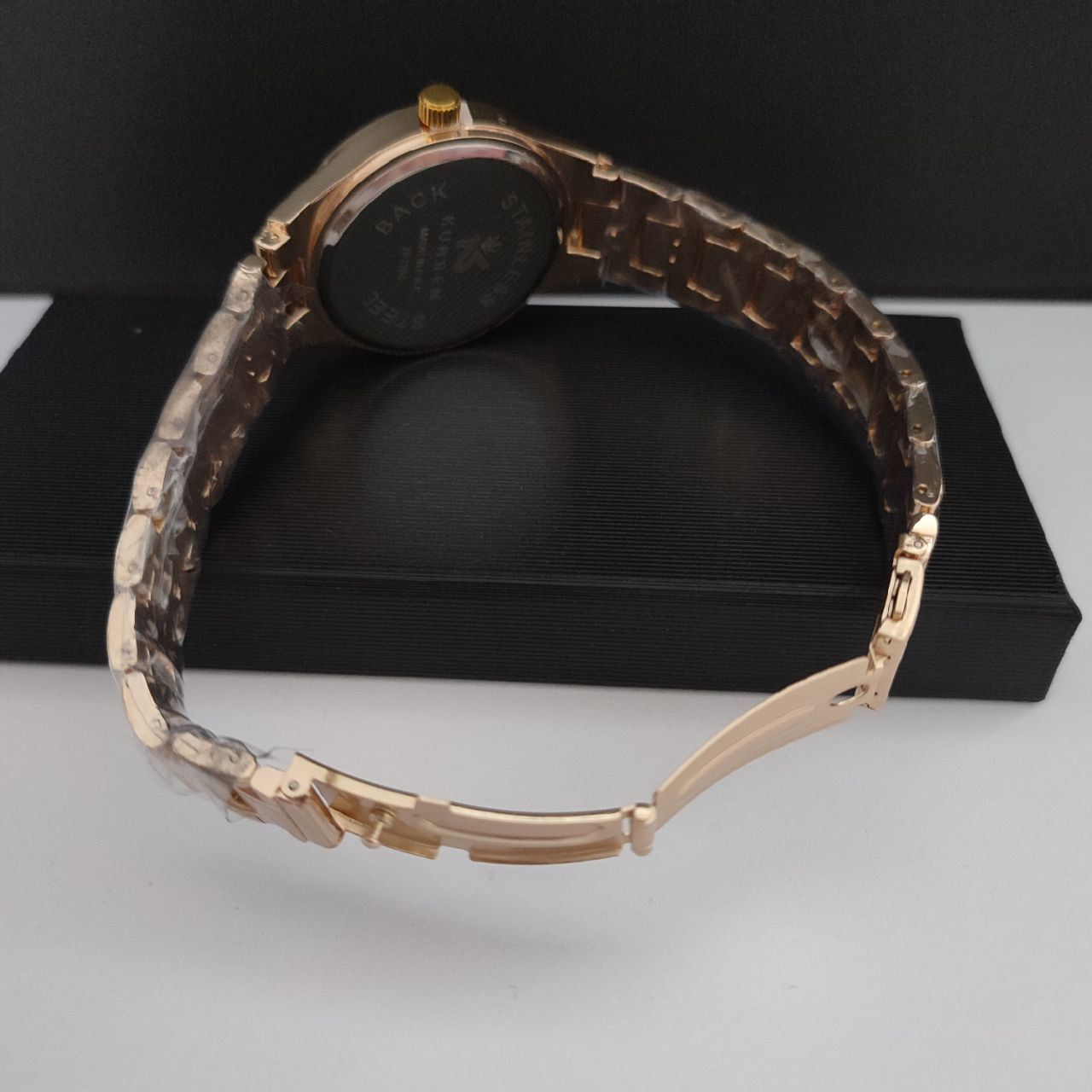 Zegarek damski bransoleta złoty cyrkonie stylowy złota tarcza