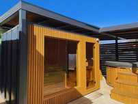 Zestaw ogrodowy - jacuzzi, sauna, beczka do schładzania