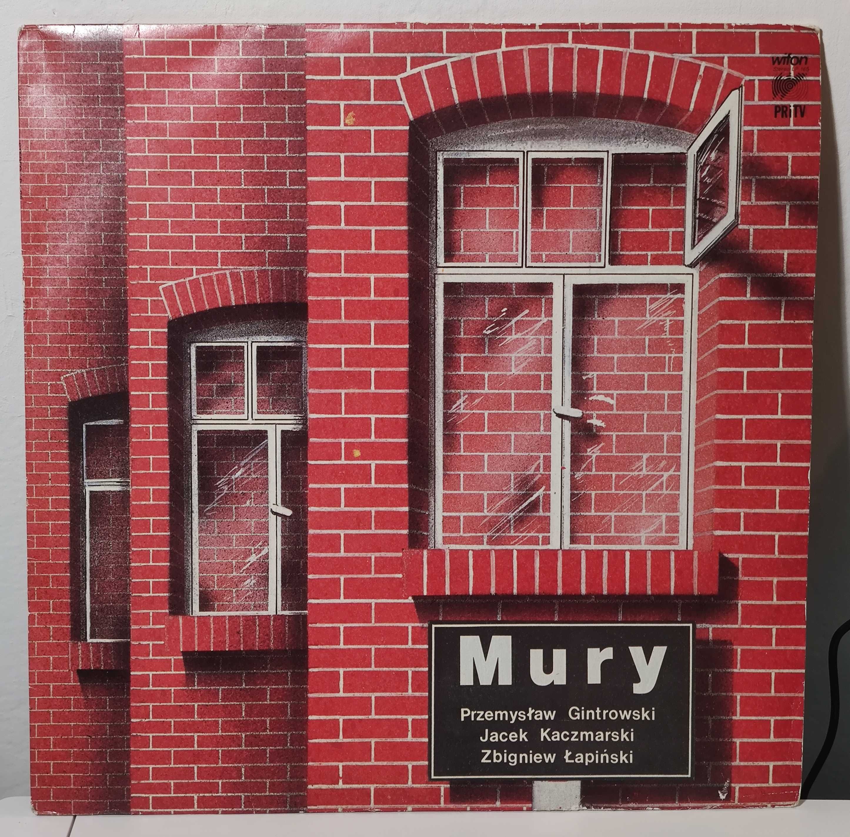Mury. Jacek Kaczmarski Przemysław Gintrowski Zbigniew Łapiński LP VG+