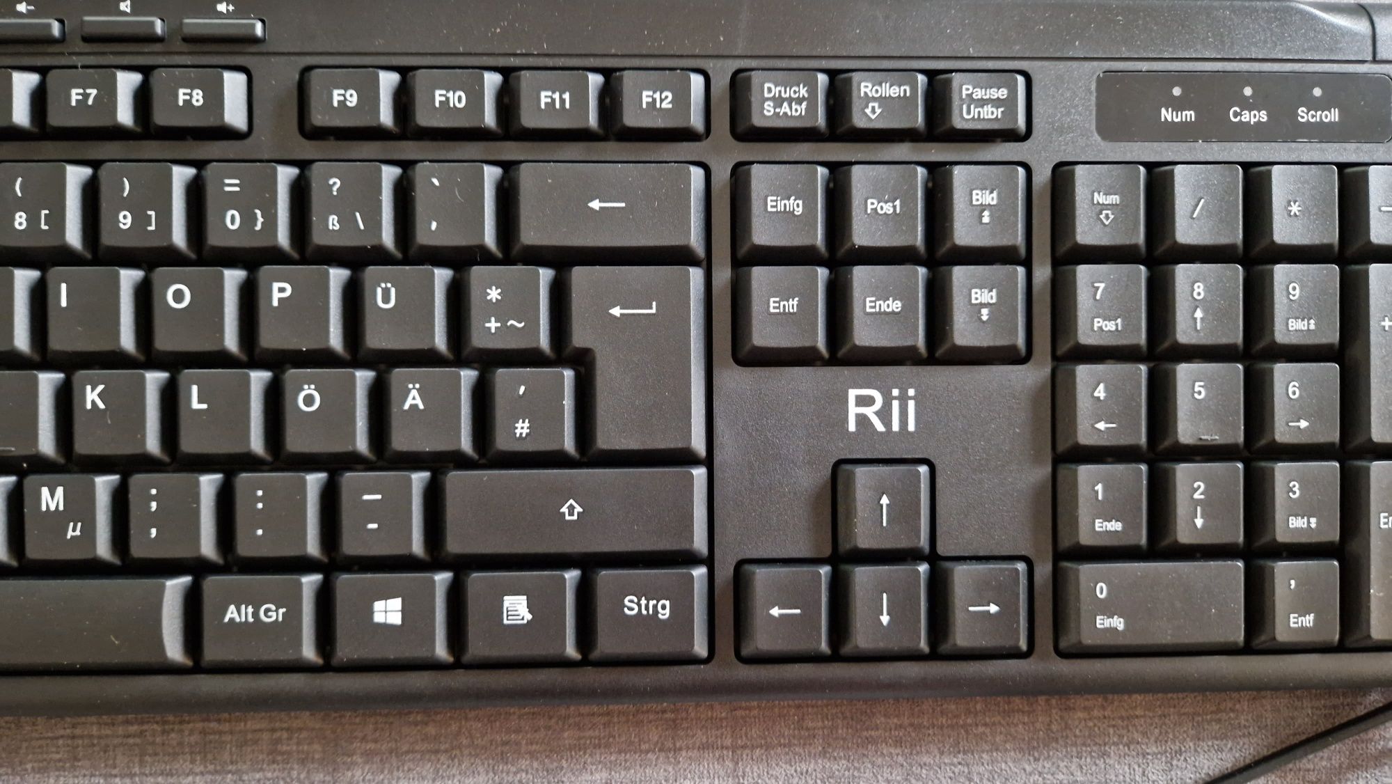 Rii RK907 klawiatura USB, przewodowa klawiatura PC, biznesowa Slim