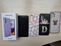 Samsung A52 fioletowy wraz z etui ochronnymi