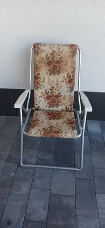 Fotel leżak krzesło turystyczne aluminiowy składany