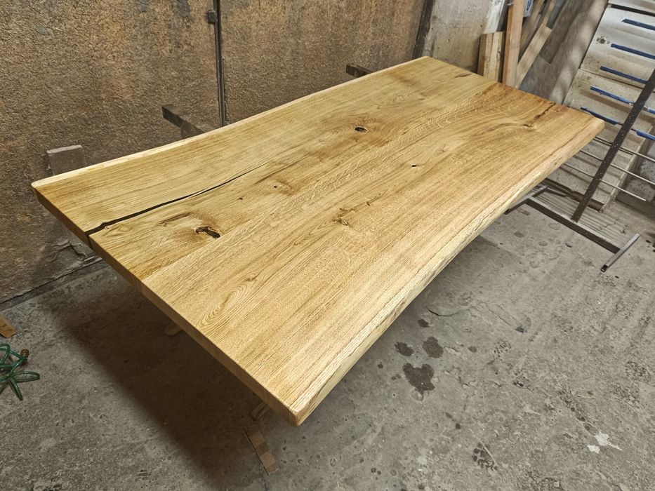 Blat dębowy •live Edge 185x82• na stół biurko ławę