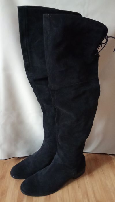 Ботфорти натуральний замш