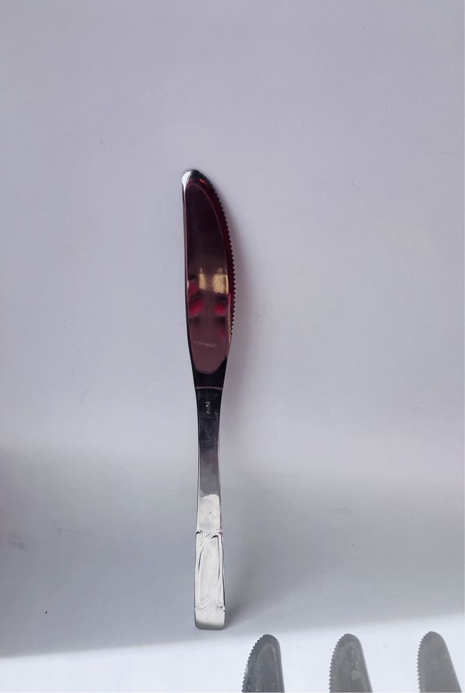 Італія 6 ножів із нержавійки inox, ложечки вилки