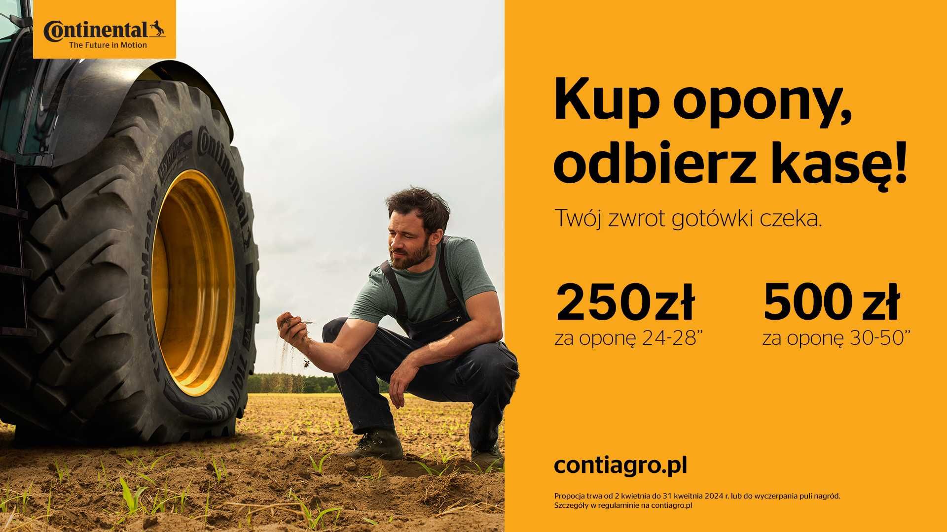 Opona Continental 380/70R24 Super Jakość ( 13.6R24 ) Dostawa Gratis