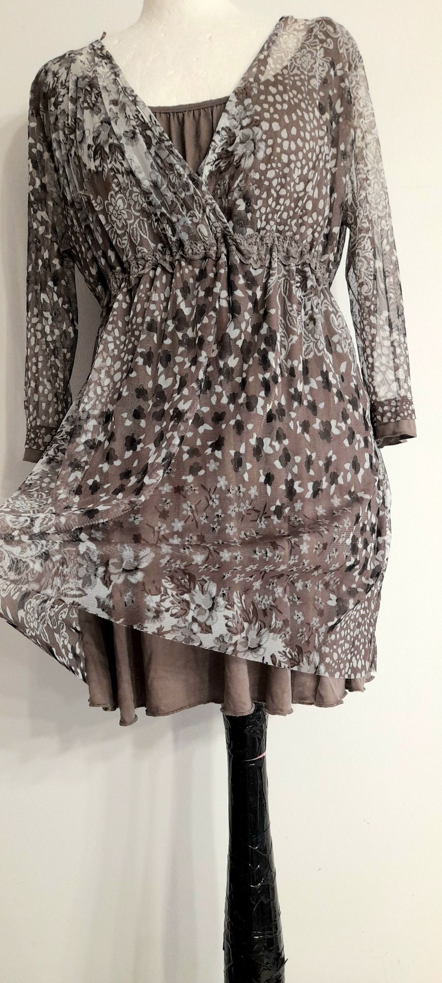 OKAZJA piękna tunika sukienka jesień etno boho 38 m 36 s 40 l 42 xl