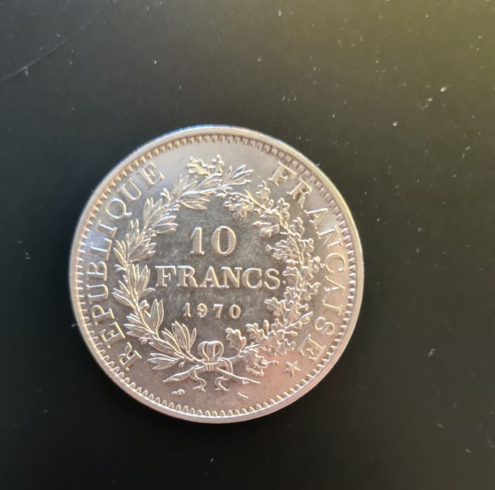 Moeda de 10 Francos de 1970 (Prata)