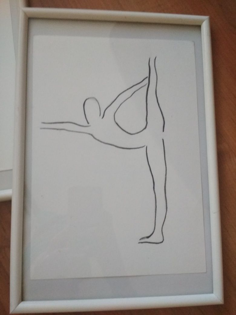 Obrazek grafika rysunek joga asana pozycja minimalizm postac