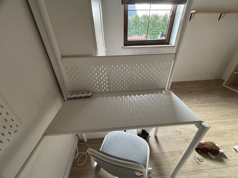 Łóżko piętrowe ikea Vitval + biurko i krzesło