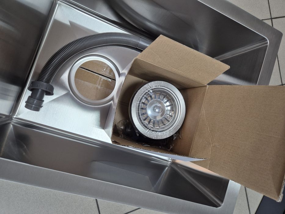 Stalowy zlew INOX 35x50x19 zlewozmywak kuchnia srebrny 1 komora