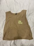 Crop top brazowy