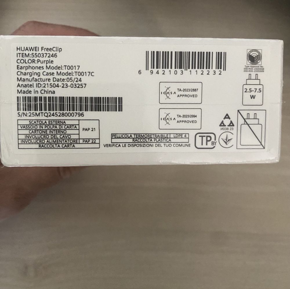 Huawei FreeClip Purple (Model T0017)