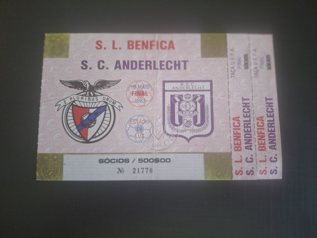 Slb benfica bilhete completo com Anderlecht