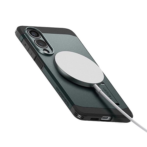 Spigen Tough Armor Magsafe Galaxy S25 Edge Abyss Green