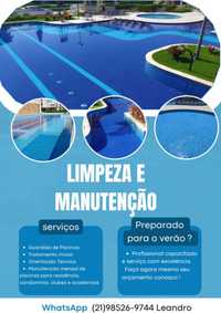 Limpeza e manutenção de piscina