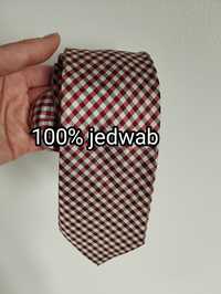 Krawat jedwabny w kratkę 100% silk