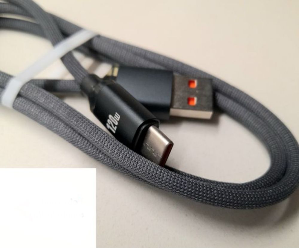 Cabo carregamento dados USB tipo C 120w
