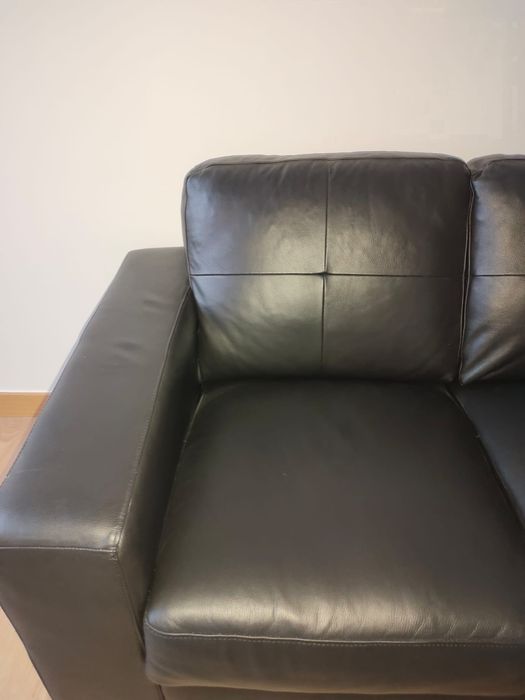 Ikea sofa  skogaby 3 seater em pele